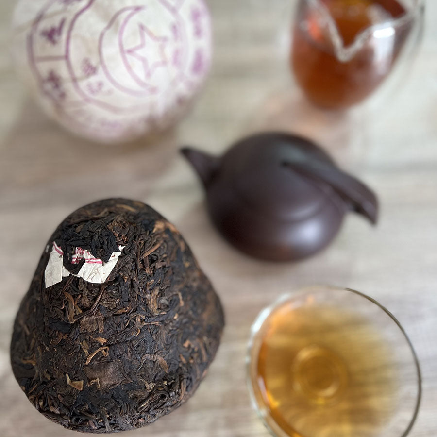 Champignon de the cru – DingXing Tea Factory – Mushroom-Shaped Tea (鼎兴香菇) – 2005年 - Lemeilleurthedechine