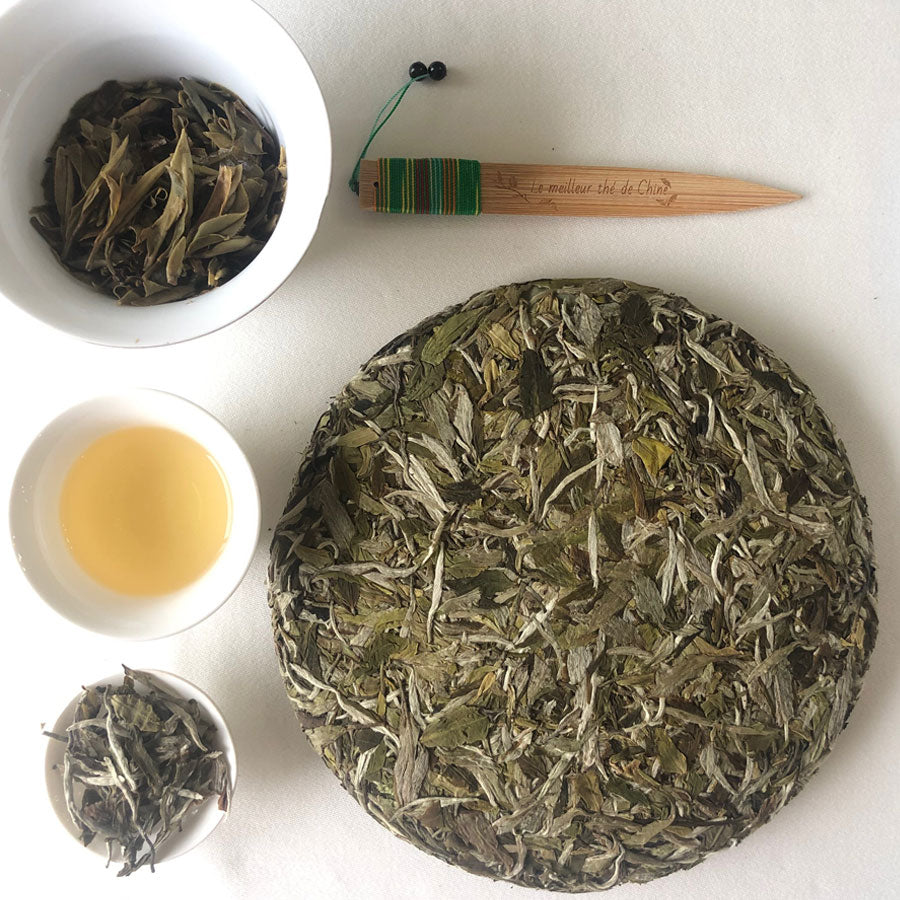 Galette Reine des Pivoines Blanche (Thé Blanc) – Bai mu dan Fuding Bai Cha – 白牡丹福鼎白茶 - Lemeilleurthedechine