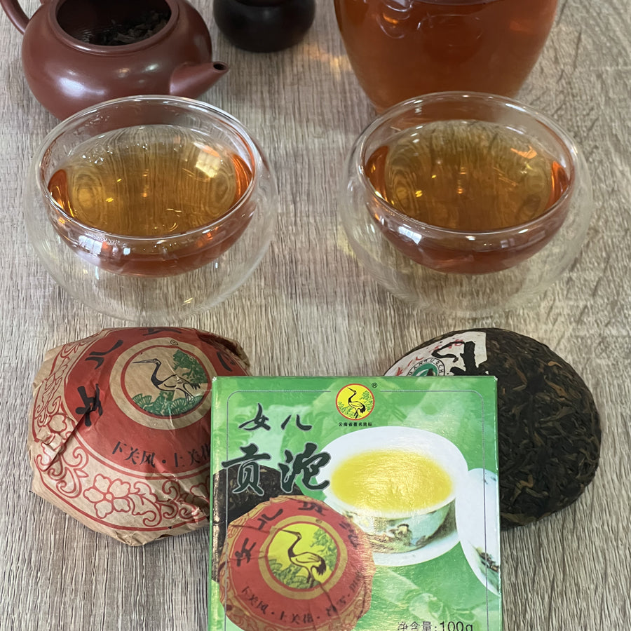 Thé Cru Xiaguan Tuocha de la Fille de la tribue de Chongyang – 100 grammes – 2010 - Lemeilleurthedechine