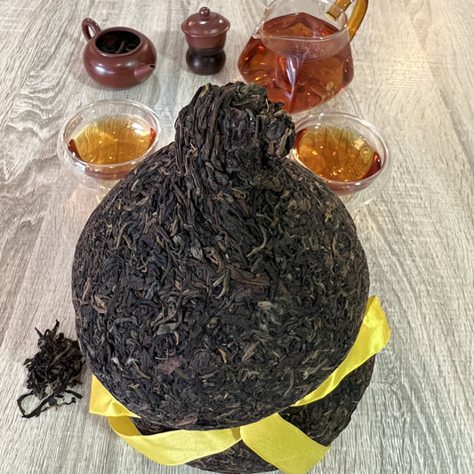 Thé Pu'erh cru vintage – Kunming tea factory en Calebasse Hulu 2003 - 1,6 Kg - Lemeilleurthedechine
