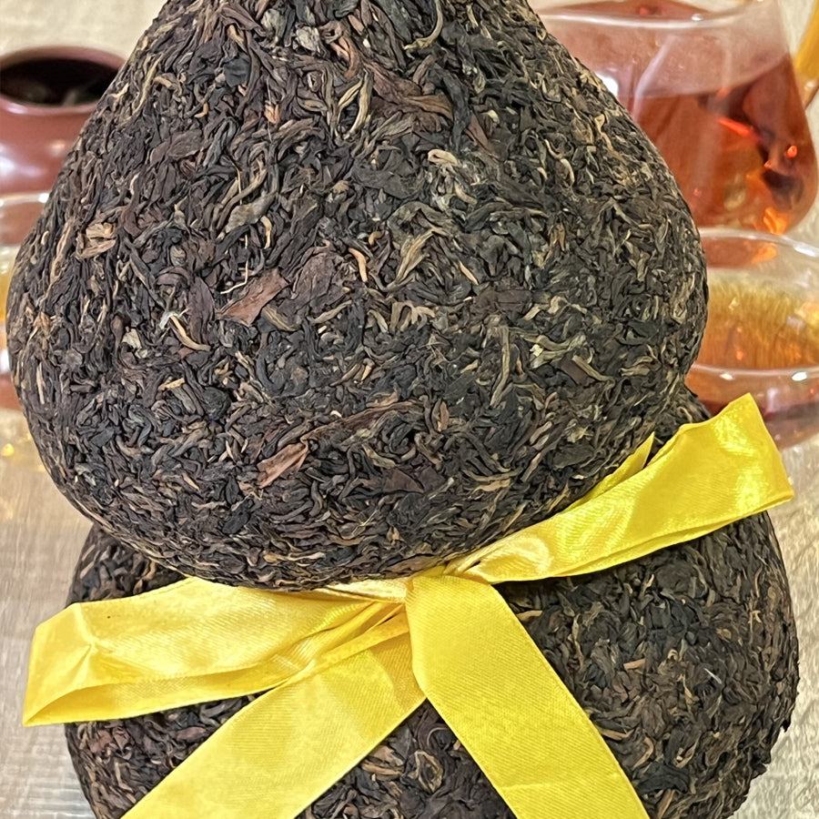 Thé Pu'erh cru vintage – Kunming tea factory en Calebasse Hulu 2003 - 1,6 Kg