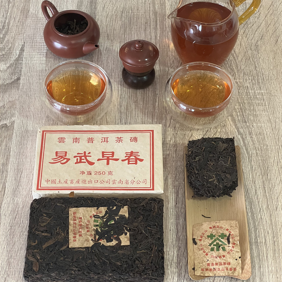 Brique de thé Pu’erh cru Yiwu début de printemps – 250 g – 2003 - Lemeilleurthedechine