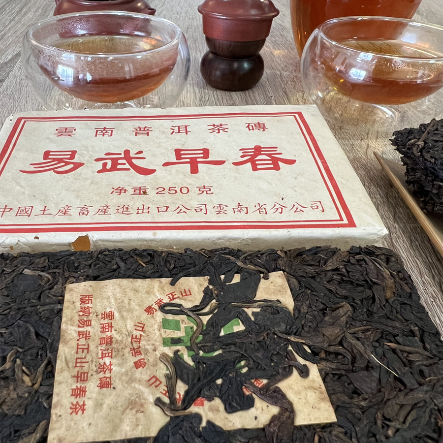 Brique de thé Pu’erh cru Yiwu début de printemps – 250 g – 2003 - Lemeilleurthedechine