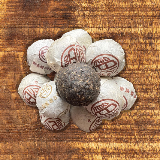 90's Thés Pu'erh cru  Langhe Tea Factory cooked mini small Tuo tea -250g