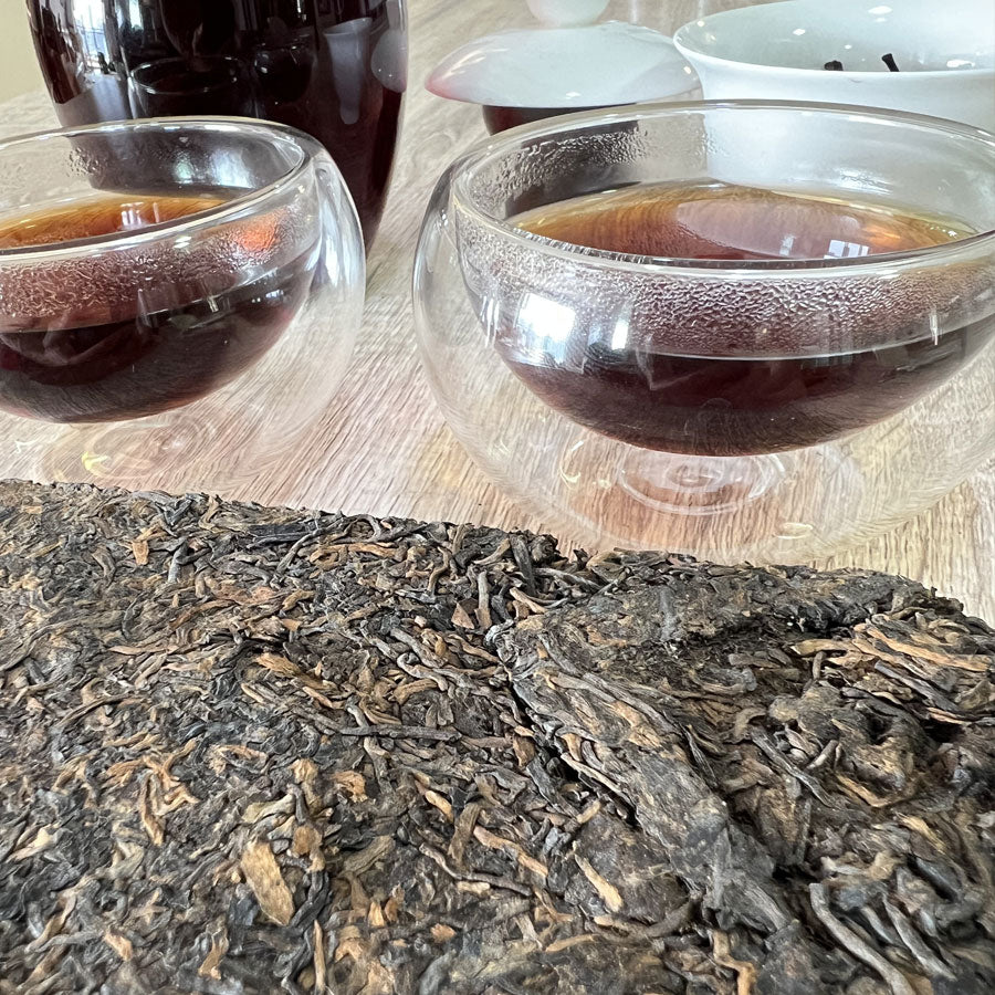 Brique de Thé Ancien Lao Nan Yun – Pu-erh Sheng Vieilli des Années 90 – 250g