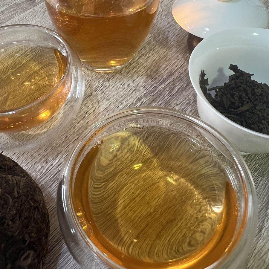 1141 – Fleur de thé Puer Cru Gua 2003 – 280 g - Lemeilleurthedechine