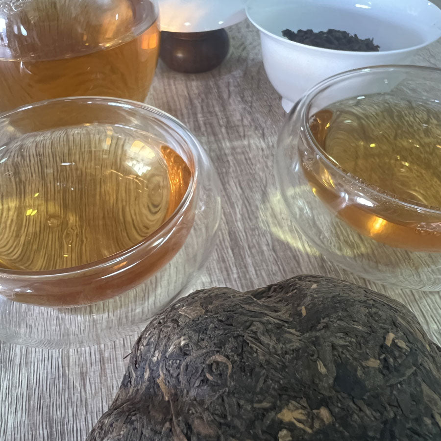 1141 – Fleur de thé Puer Cru Gua 2003 – 280 g - Lemeilleurthedechine