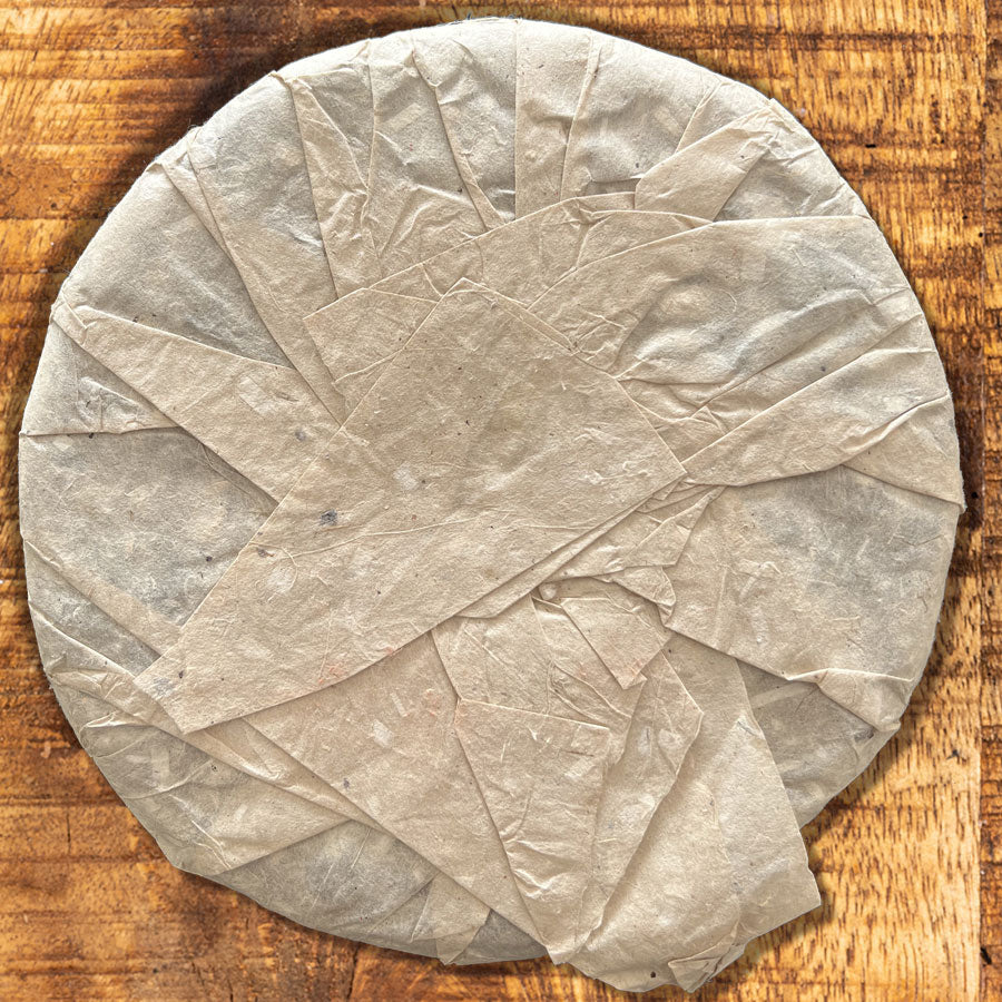 118 –Galette deThé Pu'erh Cru Dragon Cheval Long Ma Tong Qing – Yiwu Année 1989 – 357g