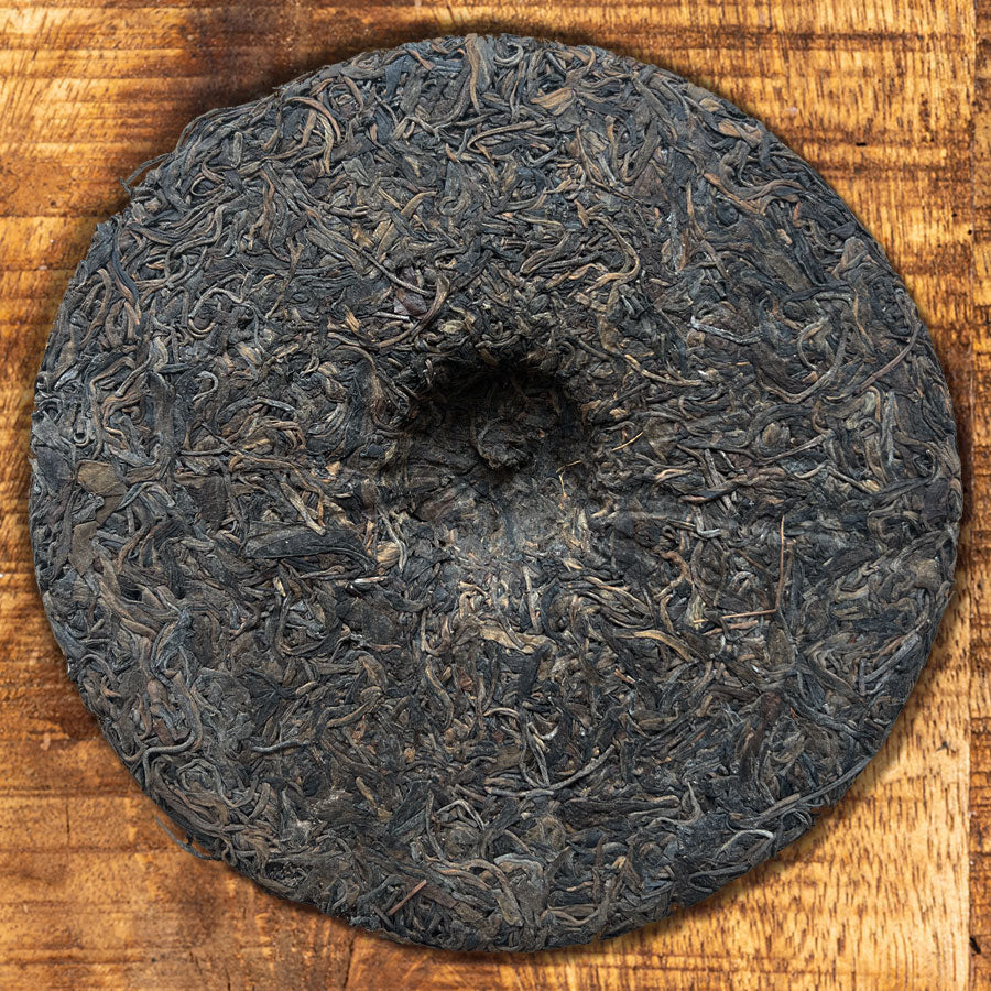 118 –Galette deThé Pu'erh Cru Dragon Cheval Long Ma Tong Qing – Yiwu Année 1989 – 357g