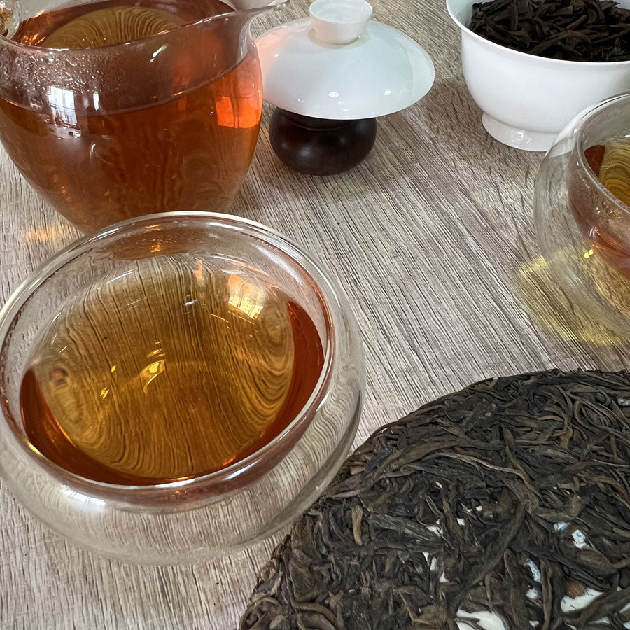 118 –Galette deThé Pu'erh Cru Dragon Cheval Long Ma Tong Qing – Yiwu Année 1989 – 357g