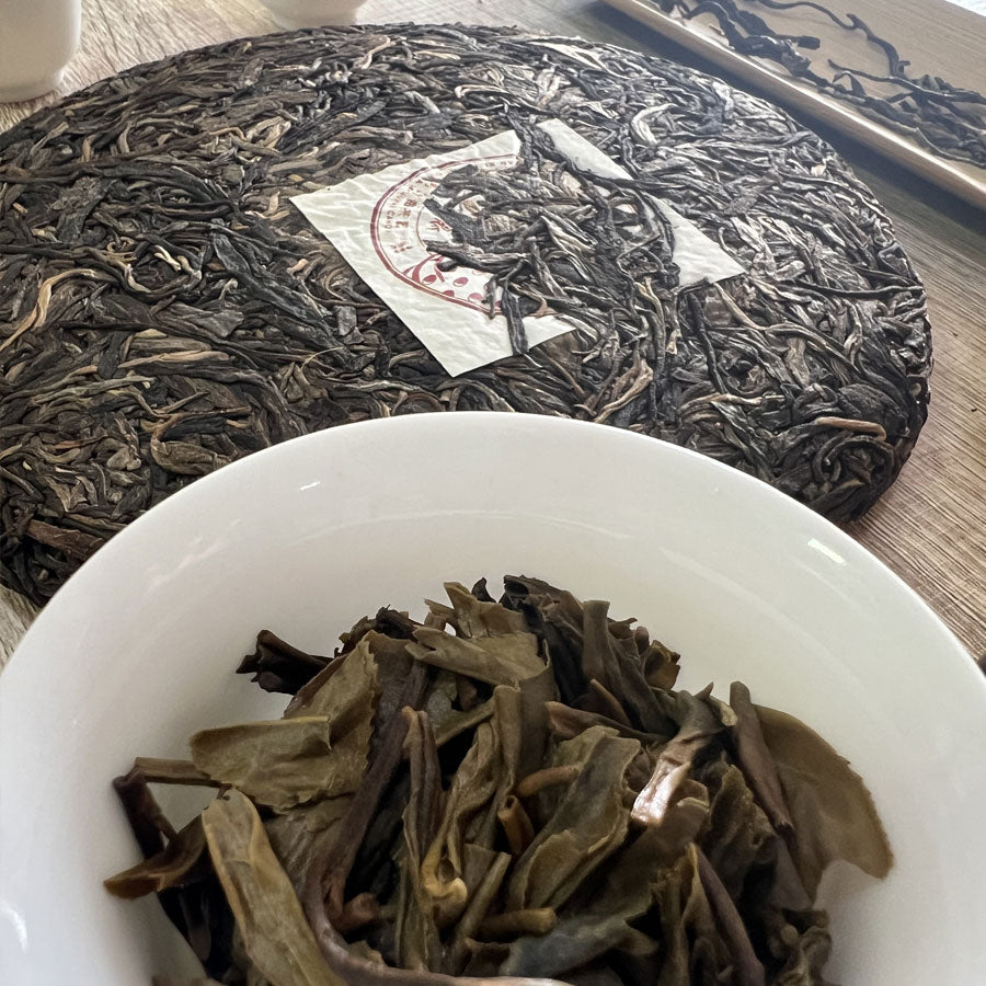 115- PEACOCK Thés PUER Cru -  Ban Zhang Kong Que Qing Bing Puerh tea - 2019- 357g - Lemeilleurthedechine