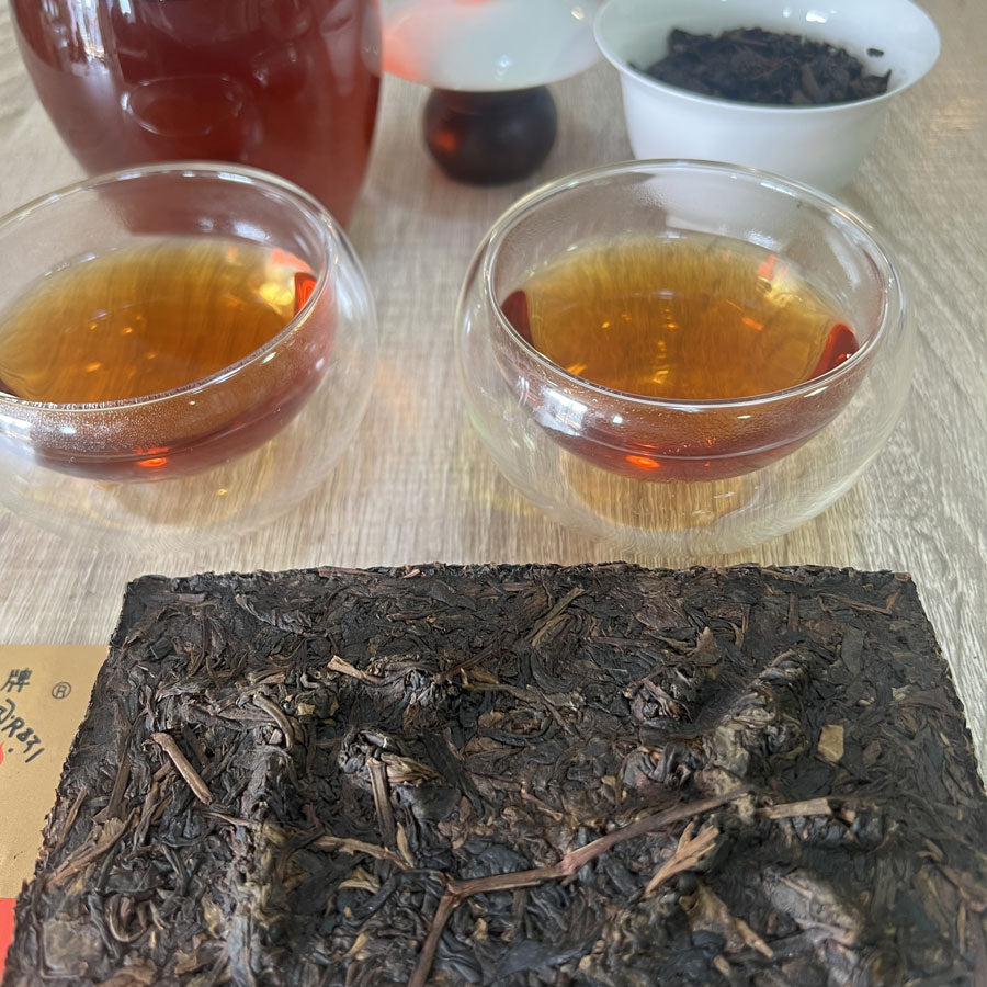 117 – 下关茶厂边销传统生普洱茶砖 – 1990年代